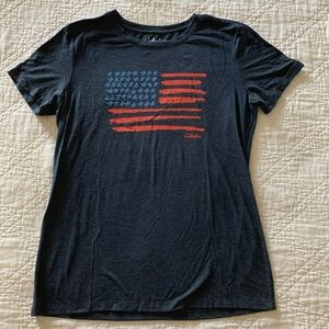 Cabela’s flag tee NWOT